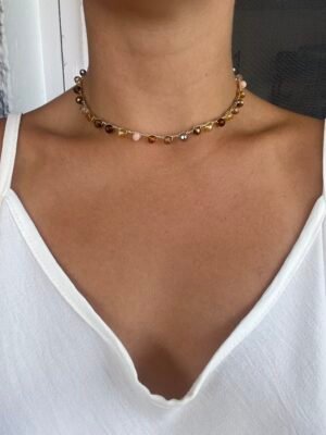 Collar Curt en tonos marrones