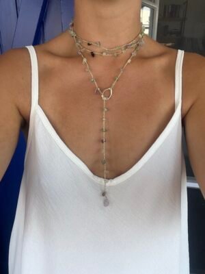 Collar Volta en tonos verdes