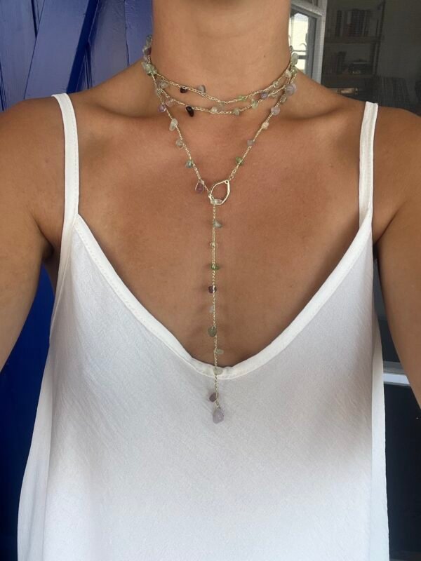 Collar Volta en tonos verdes