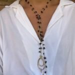 img_9822 Collar Volta con obsidiana caoba y colgante dorado